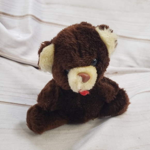 Vintage Animal Fair Brown Teddy Bear Stuffed Toy Mini 5 Inch 1981 - Picture 9 of 9